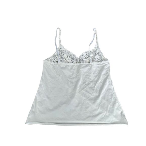 Vintage Vanity Fair White Nylon Spandex Half Slip Tank Top Size S Lace Intimates - Picture 3 of 5